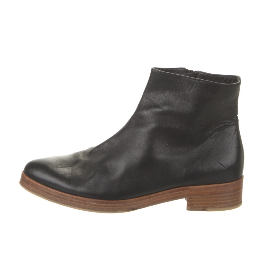 Freda Salvador Black Leather Ankle Boots Size 9